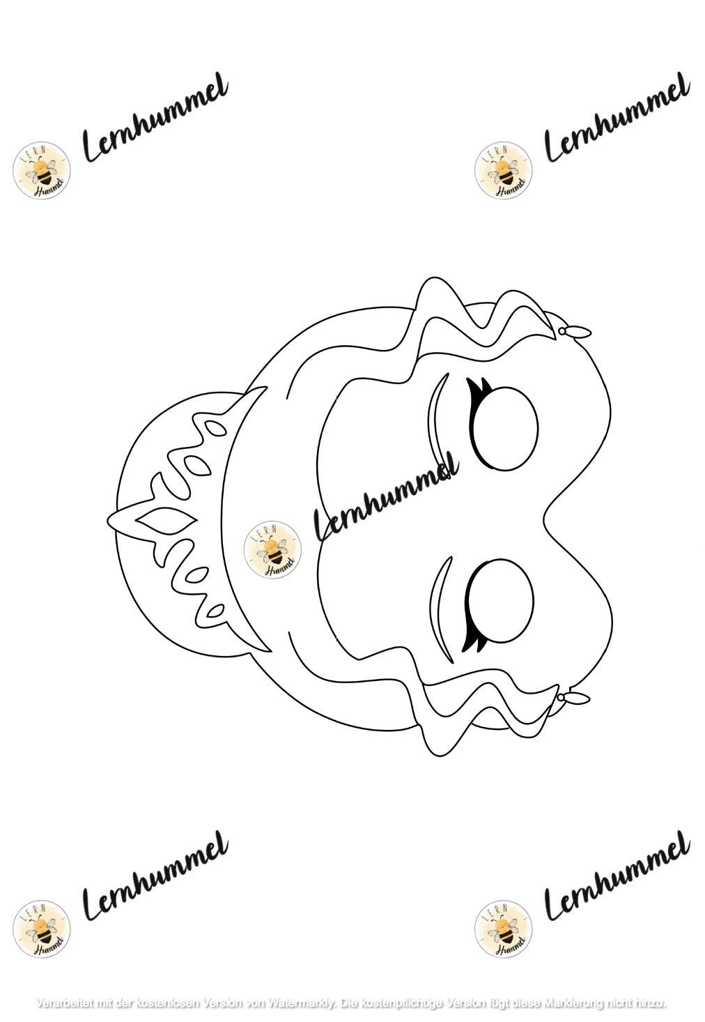 Bastelvorlage Fasnachtsmasken
