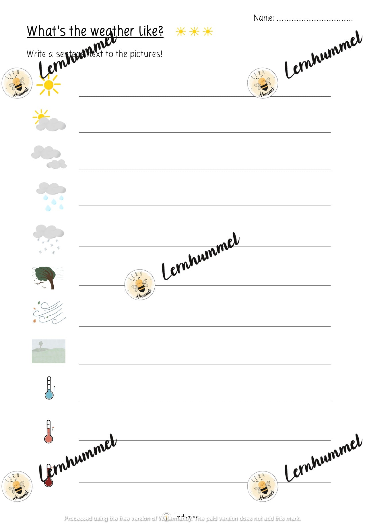 Übungsblätter: Weather