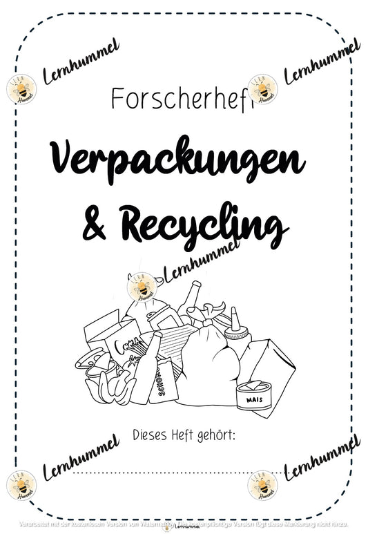 Forscherheft Thema Verpackung & Recycling