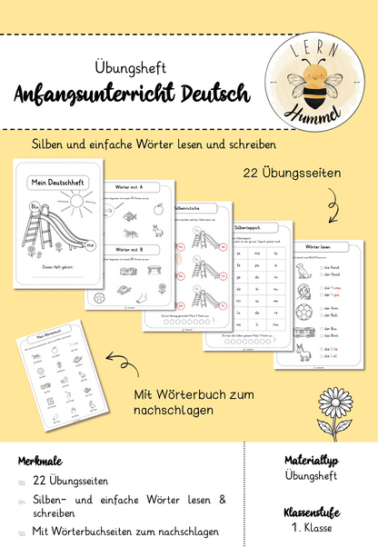 Übungsheft Deutsch Anfangsunterricht
