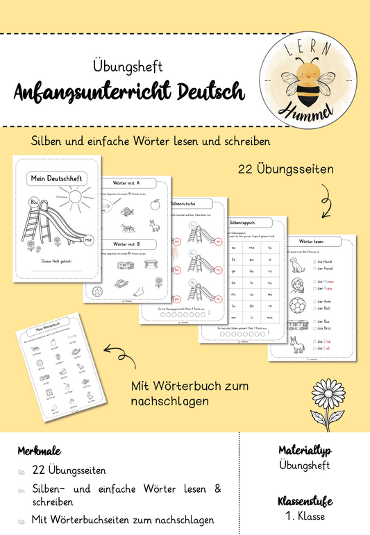 Übungsheft Deutsch Anfangsunterricht