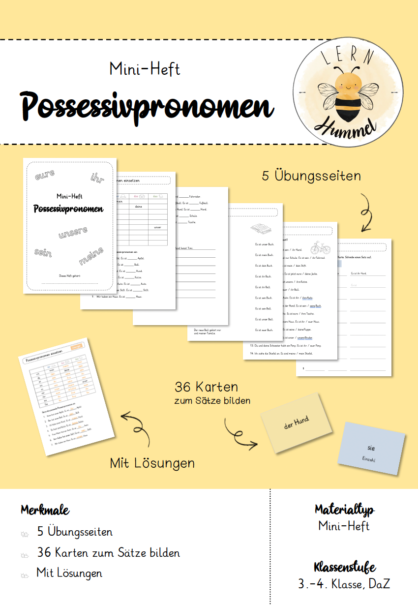 Mini-Heft Possessivpronomen
