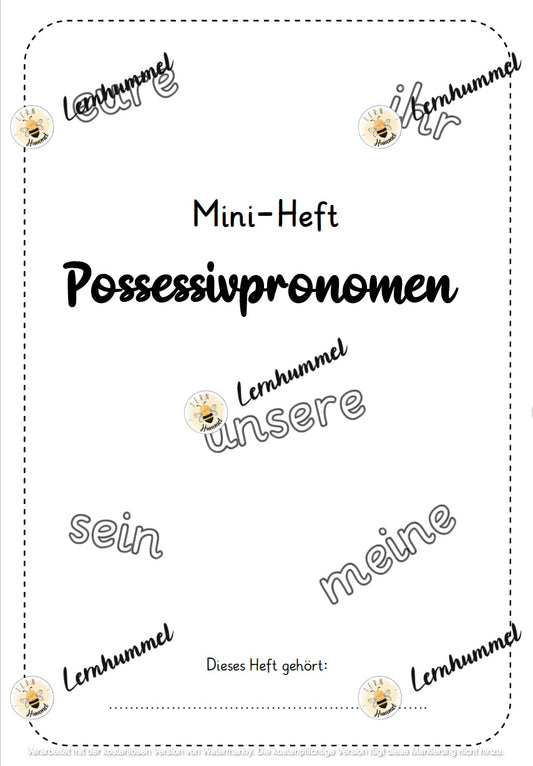 Mini-Heft Possessivpronomen