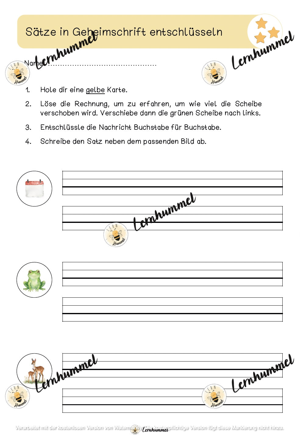 (Ab-)Schreibtraining mit der Caesarscheibe