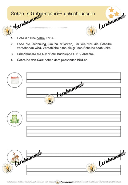 (Ab-)Schreibtraining mit der Caesarscheibe