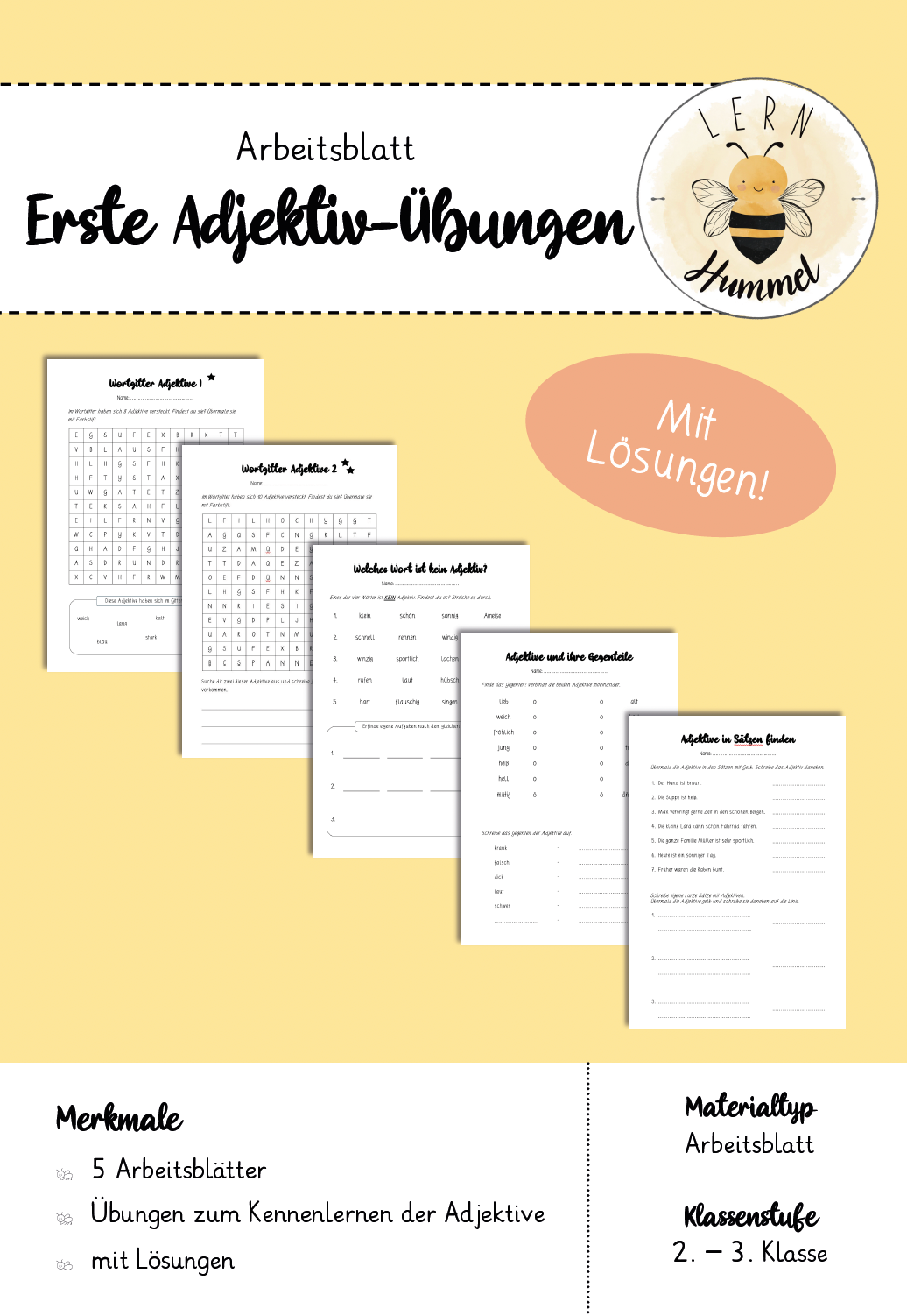 Erste Adjektiv-Übungen