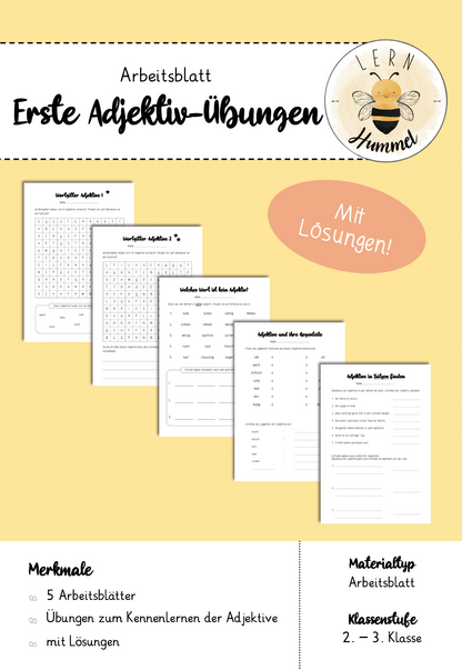 Erste Adjektiv-Übungen
