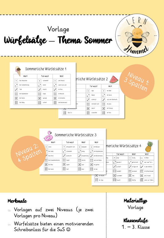 Würfelsätze Sommer