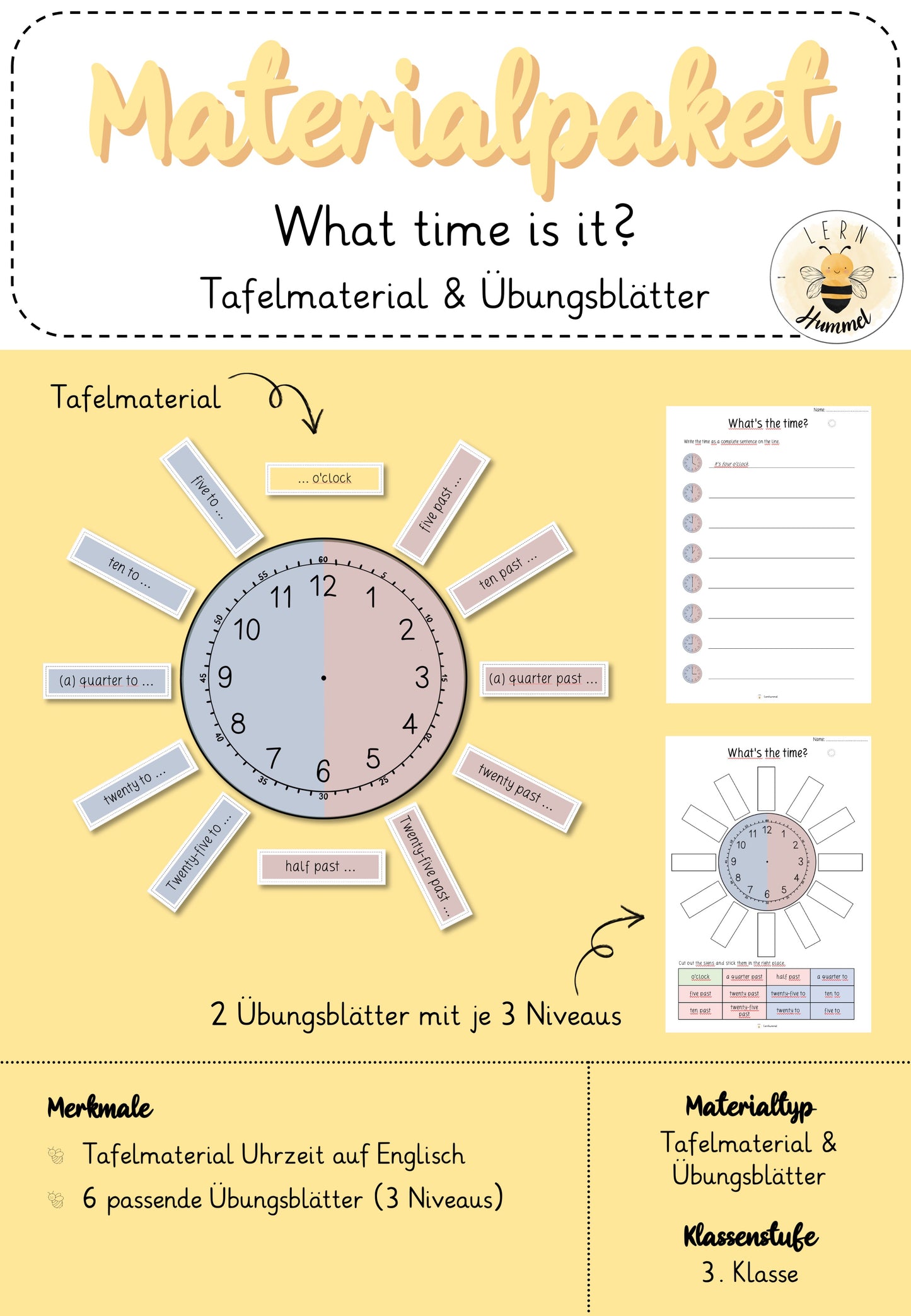 Materialpaket: What time is it?
