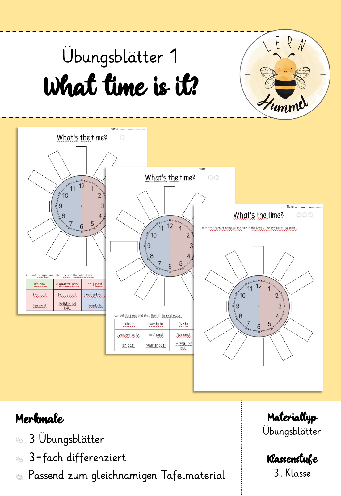 Übungsblätter 1: What time is it?