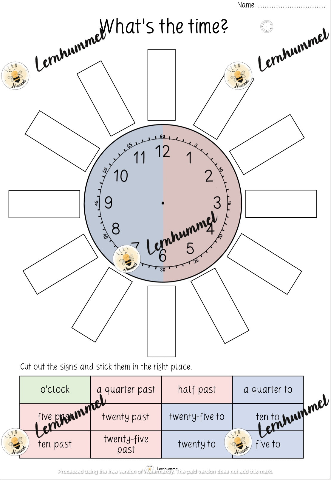 Materialpaket: What time is it?