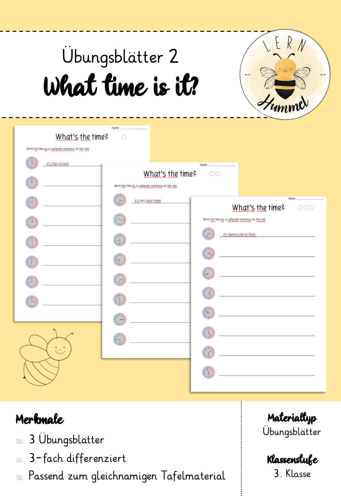 Übungsblätter 2: What time is it?