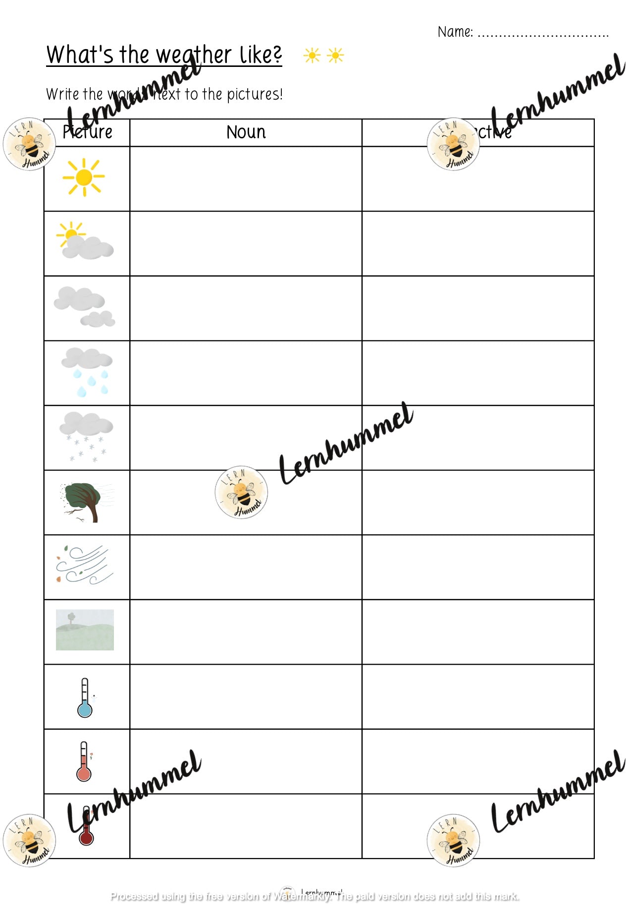 Übungsblätter: Weather