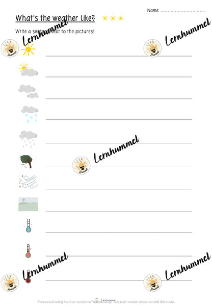 Übungsblätter: Weather