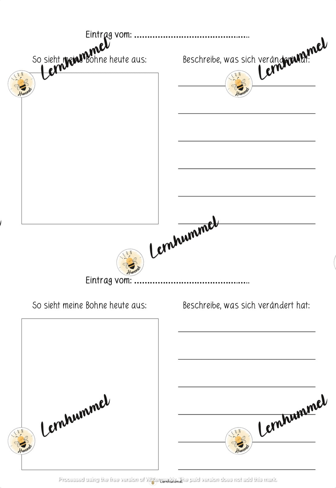 Bohnentagebuch