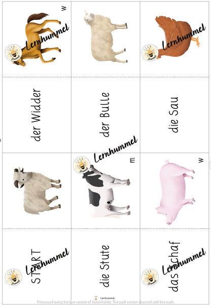 Domino - Tierfamilien Bauernhof