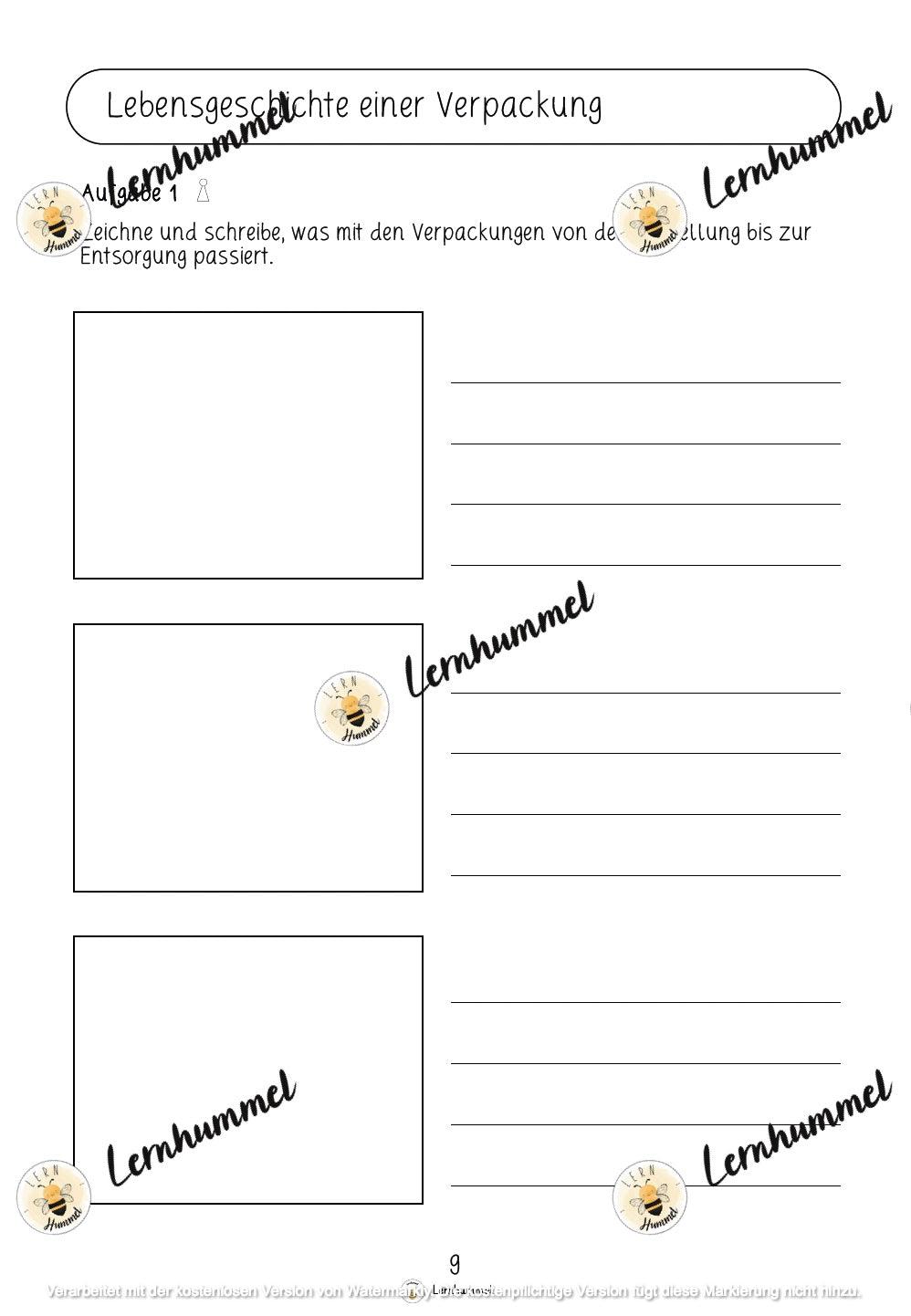 Forscherheft Thema Verpackung & Recycling