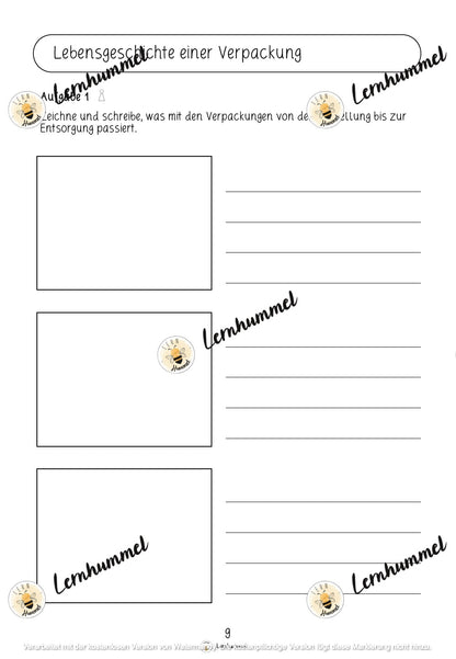Forscherheft Thema Verpackung & Recycling