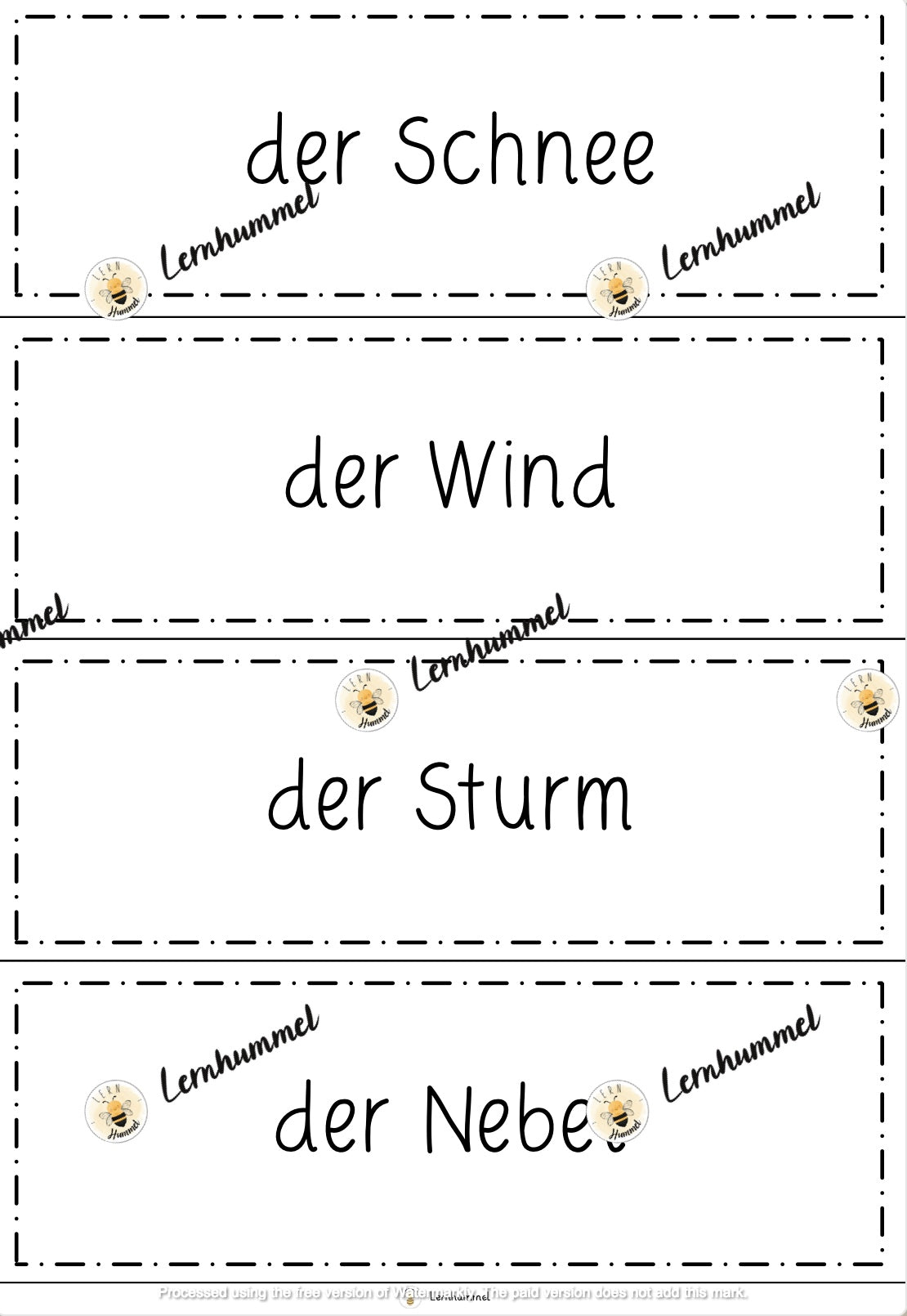 Tafelmaterial - Wetter