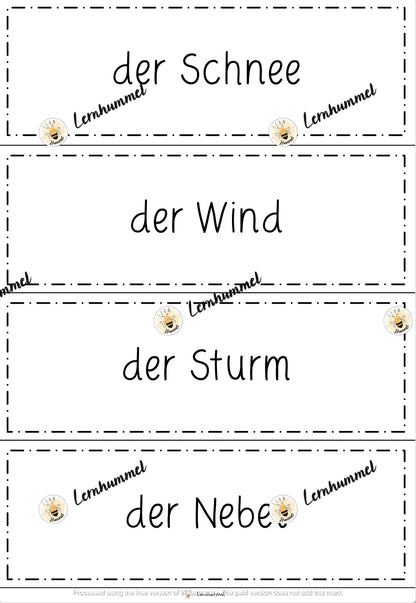 Tafelmaterial - Wetter