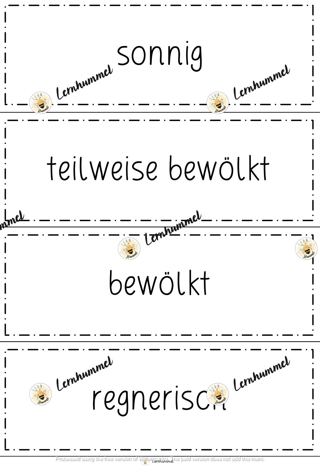 Tafelmaterial - Wetter
