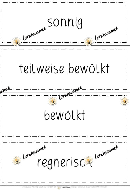 Tafelmaterial - Wetter