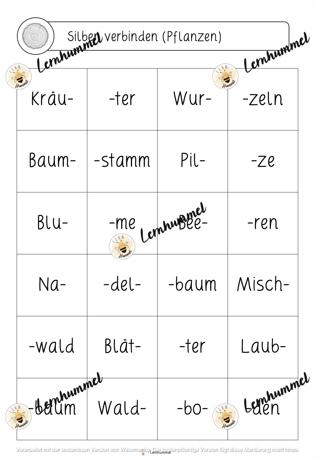 Deutschwerkstatt zum Thema Wald (fächerübergreifend)