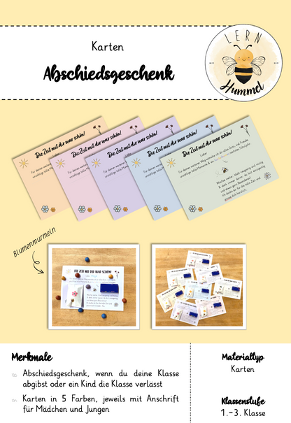 Abschiedskarten für deine Klasse
