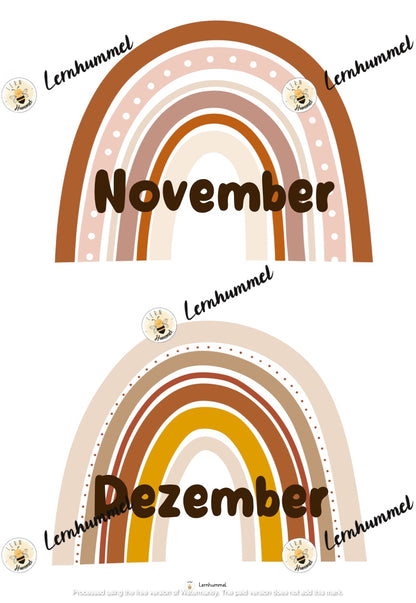 Geburtstagskalender im Boho-Design