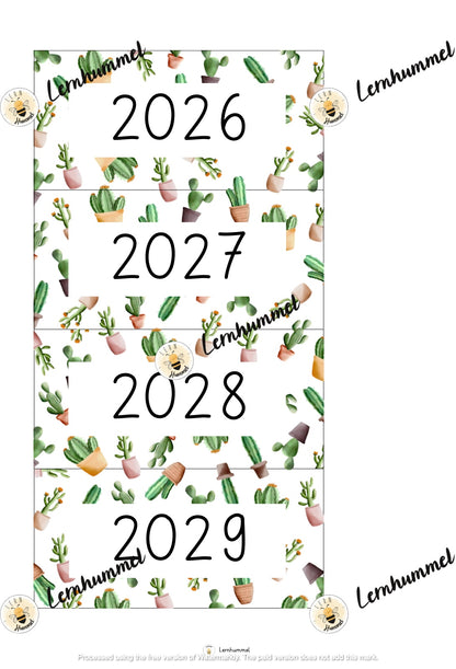 Heute ist... - Kalender im Kakteen Design