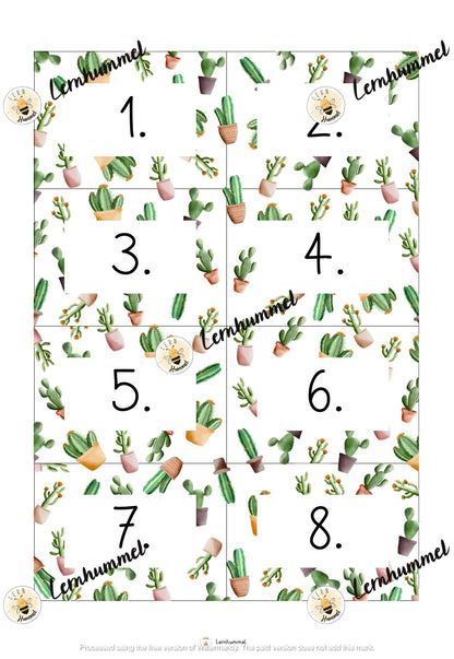 Heute ist... - Kalender im Kakteen Design
