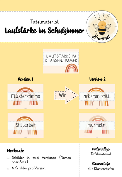 Lautstärkentafeln Boho