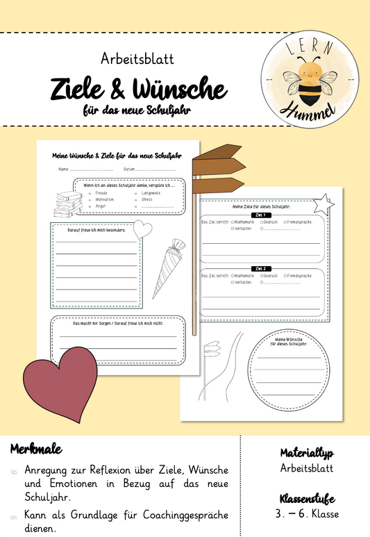 Ziele & Wünsche für das neue Schuljahr