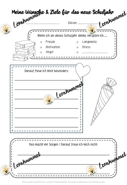 Ziele & Wünsche für das neue Schuljahr