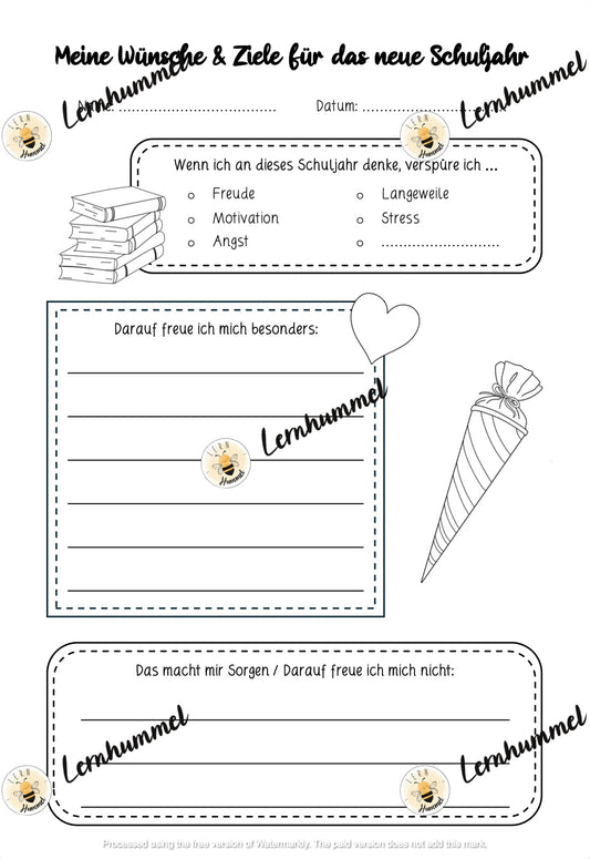 Ziele & Wünsche für das neue Schuljahr